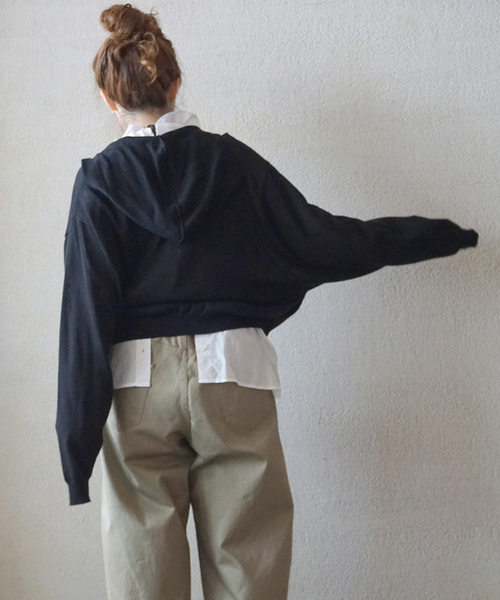 JOURNAL STANDARD LUXE（ジャーナルスタンダード　ラックス）の「《追加2》HGテンジク フーディ（ニット/セーター・レディース・ブラック・FREE）」の10枚目の写真