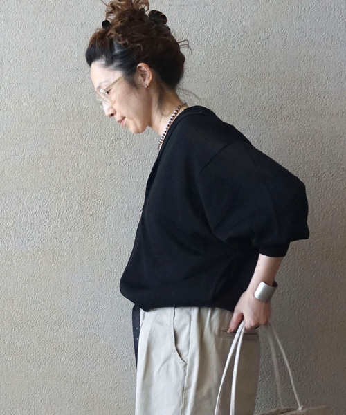 JOURNAL STANDARD LUXE（ジャーナルスタンダード　ラックス）の「《追加2》HGテンジク フーディ（ニット/セーター・レディース・ブラック・FREE）」の21枚目の写真