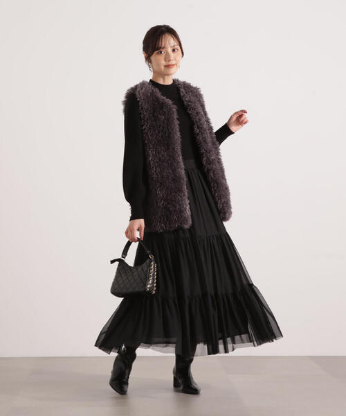 PROPORTION BODY DRESSING(プロポーションボディドレッシング)の「フェイクファージレ / 1215255801(テーラードジャケット・レディース・ダークグレー/オフホワイト・FREE)」の22枚目の写真