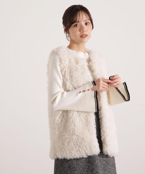 PROPORTION BODY DRESSING(プロポーションボディドレッシング)の「フェイクファージレ / 1215255801(テーラードジャケット・レディース・ダークグレー/オフホワイト・FREE)」の8枚目の写真