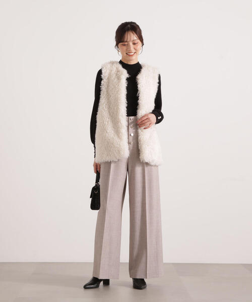 PROPORTION BODY DRESSING(プロポーションボディドレッシング)の「フェイクファージレ / 1215255801(テーラードジャケット・レディース・ダークグレー/オフホワイト・FREE)」の9枚目の写真