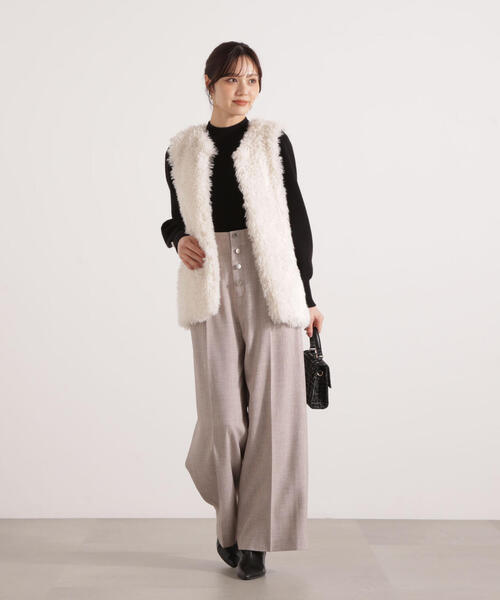 PROPORTION BODY DRESSING(プロポーションボディドレッシング)の「フェイクファージレ / 1215255801(テーラードジャケット・レディース・ダークグレー/オフホワイト・FREE)」の10枚目の写真