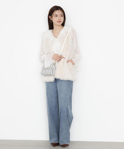 PROPORTION BODY DRESSING(プロポーションボディドレッシング)の「フェイクファージレ / 1215255801(テーラードジャケット・レディース・ダークグレー/オフホワイト・FREE)」の12枚目の写真