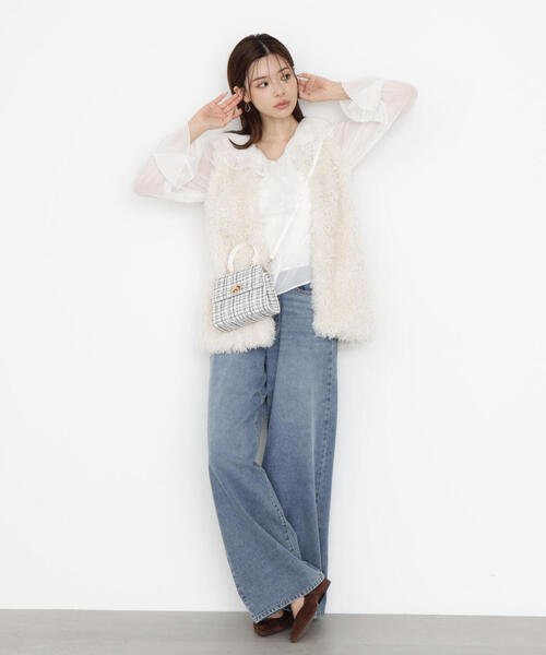 PROPORTION BODY DRESSING(プロポーションボディドレッシング)の「フェイクファージレ / 1215255801(テーラードジャケット・レディース・ダークグレー/オフホワイト・FREE)」の14枚目の写真