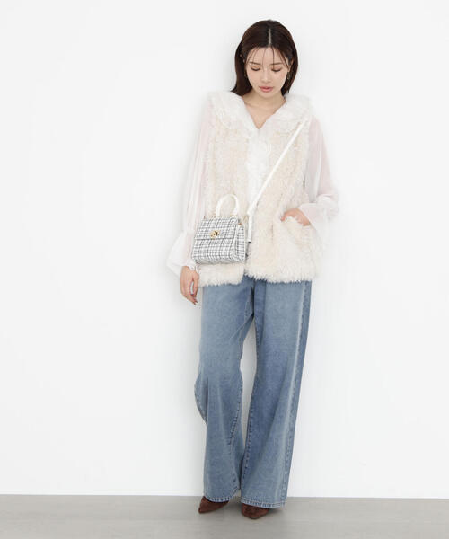 PROPORTION BODY DRESSING(プロポーションボディドレッシング)の「フェイクファージレ / 1215255801(テーラードジャケット・レディース・ダークグレー/オフホワイト・FREE)」の15枚目の写真