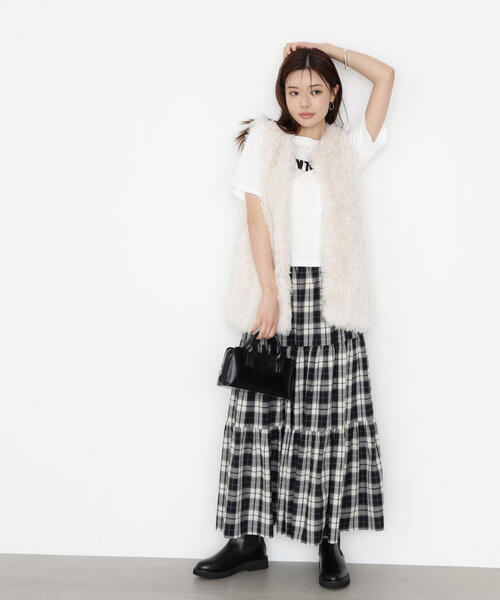 PROPORTION BODY DRESSING(プロポーションボディドレッシング)の「フェイクファージレ / 1215255801(テーラードジャケット・レディース・ダークグレー/オフホワイト・FREE)」の20枚目の写真