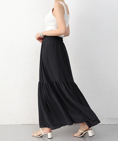 Miniministore(ミニミニストア)の「ロングスカート シフォン 裏地付き 春夏(スカート・レディース・ブラック/グレー/ブラウン・FREE)」の18枚目の写真