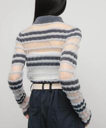 KBF | シアーボーダーフェザーニット(ニット/セーター)