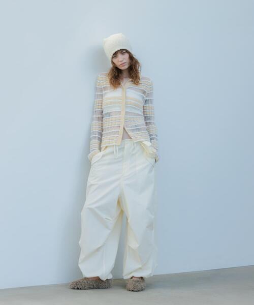 KBF（ケイビーエフ）の「シアーボーダーフェザーニット（ニット/セーター・レディース・ブラウン系その他/グレー系その他/アイボリー・ONE）」の10枚目の写真