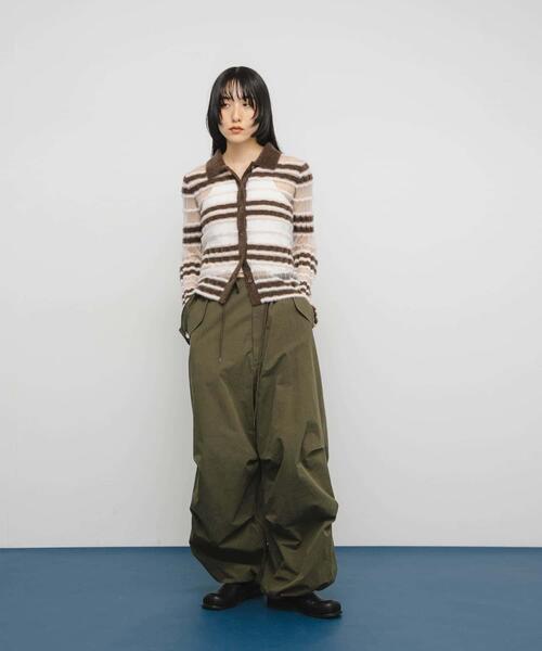 KBF（ケイビーエフ）の「シアーボーダーフェザーニット（ニット/セーター・レディース・ブラウン系その他/グレー系その他/アイボリー・ONE）」の17枚目の写真