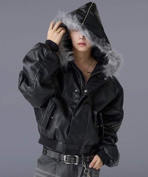 MSG(エムエスジー)のN-2Bフライトミリタリーコンパクト中綿ジャッケット ナイロン/合皮【UNISEX】(ミリタリージャケット)