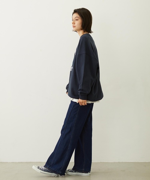 MILKFED.（ミルクフェド）の「STRAWBERRY SWEAT TOP（スウェット・レディース・オフホワイト/オリーブ/ネイビー・M/L）」の8枚目の写真