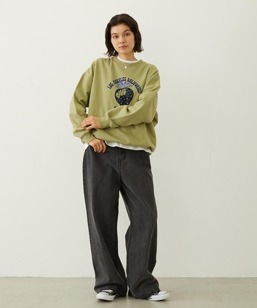 MILKFED.（ミルクフェド）の「STRAWBERRY SWEAT TOP（スウェット・レディース・オフホワイト/オリーブ/ネイビー・M/L）」の11枚目の写真