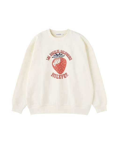 MILKFED.（ミルクフェド）の「STRAWBERRY SWEAT TOP（スウェット・レディース・オフホワイト/オリーブ/ネイビー・M/L）」の22枚目の写真