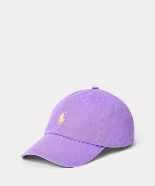 POLO RALPH LAUREN(ポロ ラルフ ローレン)の「コットン チノ ボール キャップ(キャップ・メンズ・パープル・ONE)」の1枚目の写真