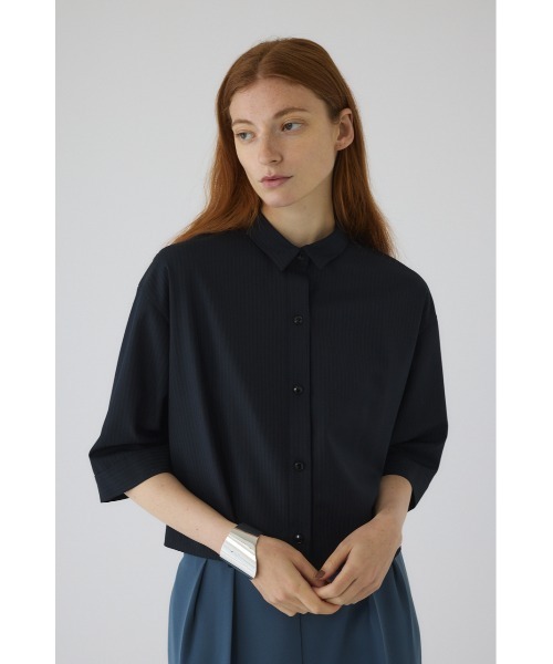 RIM.ARK(リムアーク)の「Box shirt ボックスシャツ(シャツ/ブラウス・レディース・ネイビー/ブラック・FREE)」の2枚目の写真