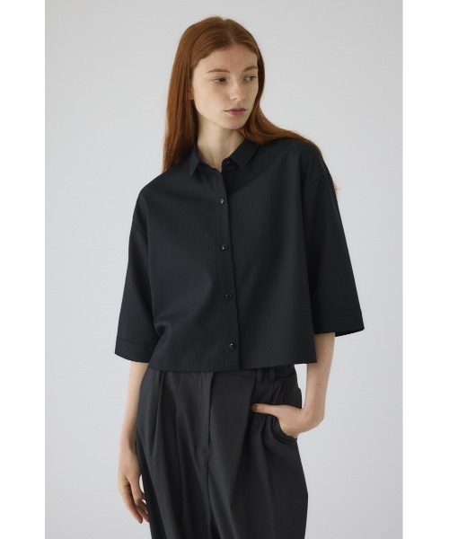 RIM.ARK◆長袖ブラウス/FREE/ポリエステル/GRN/チェック Oversized check pattern SH オーバーサイズドチェックパターン
