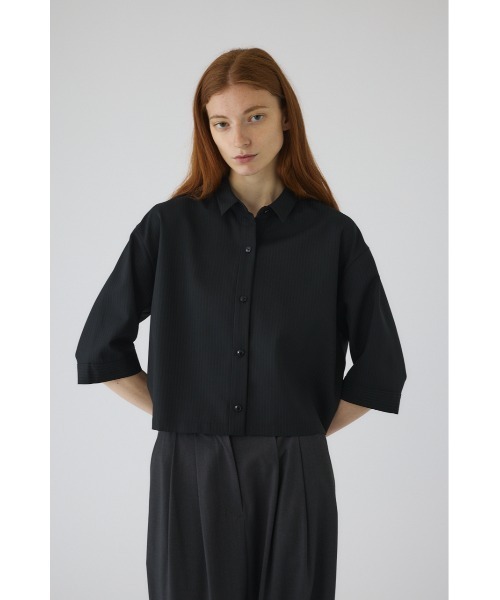 RIM.ARK(リムアーク)の「Box shirt ボックスシャツ(シャツ/ブラウス・レディース・ネイビー/ブラック・FREE)」の6枚目の写真