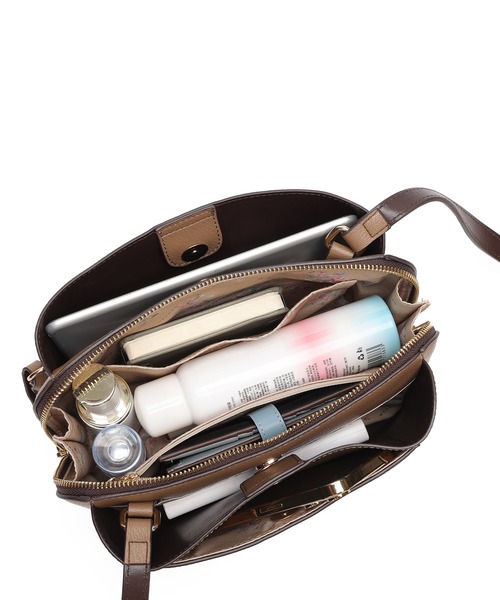 MERCURYDUO（マーキュリーデュオ）の「【MERCURYDUO/マーキュリーデュオ】ワーク　ショルダーバッグ（ショルダーバッグ・レディース・ブラック/グレイッシュベージュ/アイボリー・FREE）」の5枚目の写真