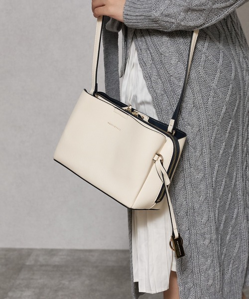 MERCURYDUO（マーキュリーデュオ）の「【MERCURYDUO/マーキュリーデュオ】ワーク　ショルダーバッグ（ショルダーバッグ・レディース・ブラック/グレイッシュベージュ/アイボリー・FREE）」の13枚目の写真