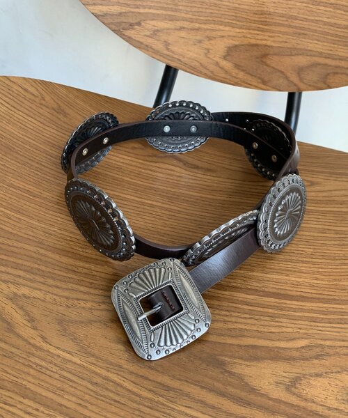 DouDou(ドゥドゥ)の「コンチョベルト(ベルト・レディース・ブラック/ブラウン・FREE)」の9枚目の写真