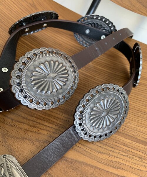 DouDou(ドゥドゥ)の「コンチョベルト(ベルト・レディース・ブラック/ブラウン・FREE)」の10枚目の写真