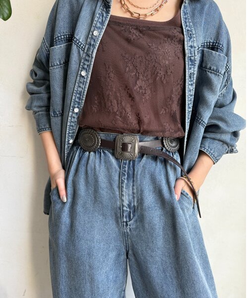 DouDou(ドゥドゥ)の「コンチョベルト(ベルト・レディース・ブラック/ブラウン・FREE)」の12枚目の写真