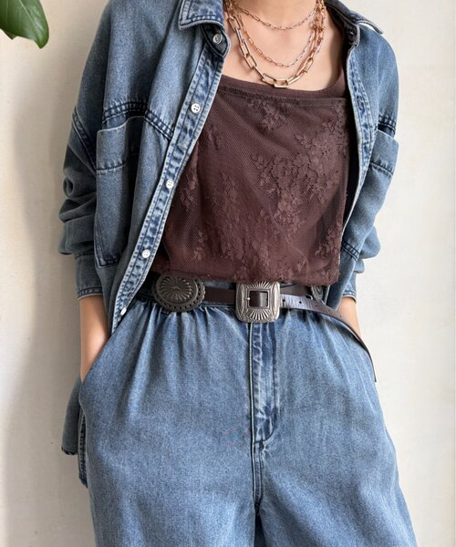 DouDou(ドゥドゥ)の「コンチョベルト(ベルト・レディース・ブラック/ブラウン・FREE)」の14枚目の写真