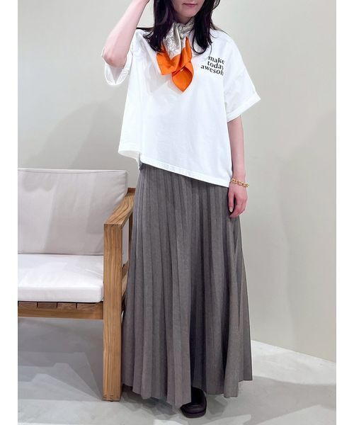 Mila Owen（ミラオーウェン）の「【セットアップ対応】ニットプリーツスカート（スカート・レディース・アイボリー/モカ/バーガンディー・0/1）」の9枚目の写真