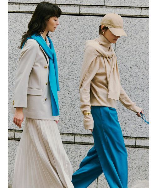 Mila Owen（ミラオーウェン）の「【セットアップ対応】ニットプリーツスカート（スカート・レディース・アイボリー/モカ/バーガンディー・0/1）」の10枚目の写真