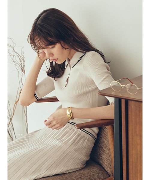 セットアップ対応】ニットプリーツスカート（スカート）｜Mila