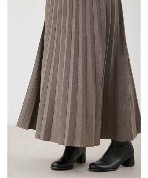 Mila Owen（ミラオーウェン）の「【セットアップ対応】ニットプリーツスカート（スカート・レディース・アイボリー/モカ/バーガンディー・0/1）」の20枚目の写真