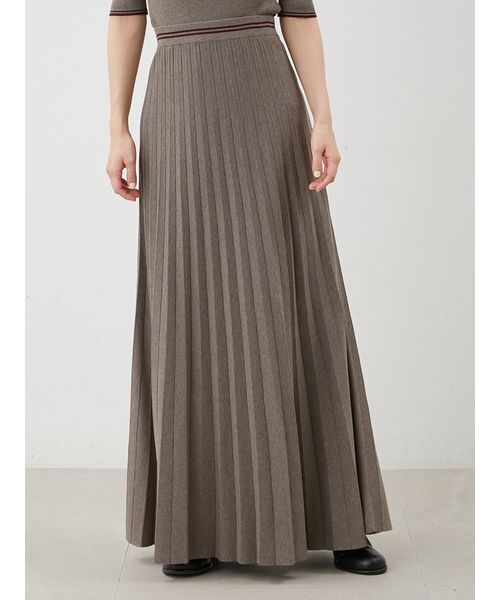 セットアップ対応】ニットプリーツスカート（スカート）｜Mila Owen