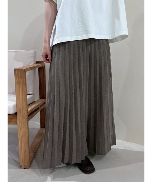 セットアップ対応】ニットプリーツスカート（スカート）｜Mila