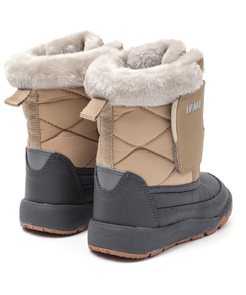 IFME（イフミー）の「KIDS｜ワイドワンベルトファーブーツ[撥水・防滑]（ブーツ・キッズ・ピンク/グリーン/ネイビー/ベージュ・19.0cm/18.0cm/17.0cm/16.0cm/15.0cm）」の5枚目の写真