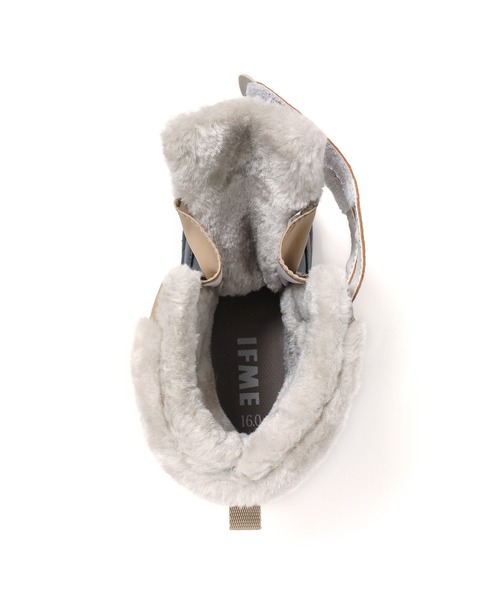 IFME（イフミー）の「KIDS｜ワイドワンベルトファーブーツ[撥水・防滑]（ブーツ・キッズ・ピンク/グリーン/ネイビー/ベージュ・19.0cm/18.0cm/17.0cm/16.0cm/15.0cm）」の11枚目の写真