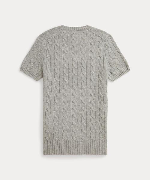 rill　ケーブル ウールカシミヤ ショート ケーブル ウールカシミヤ ショートスリーブ セーター | POLO