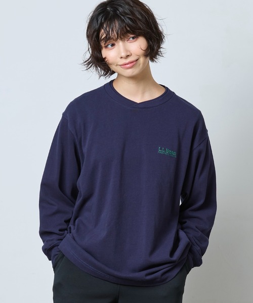 L.L.Bean(エルエルビーン)の「【JAPAN EDITION】ユニオン・ロングスリーブ・ティ(Tシャツ/カットソー・レディース・ネイビー/グレー系・MEDIUM)」の13枚目の写真