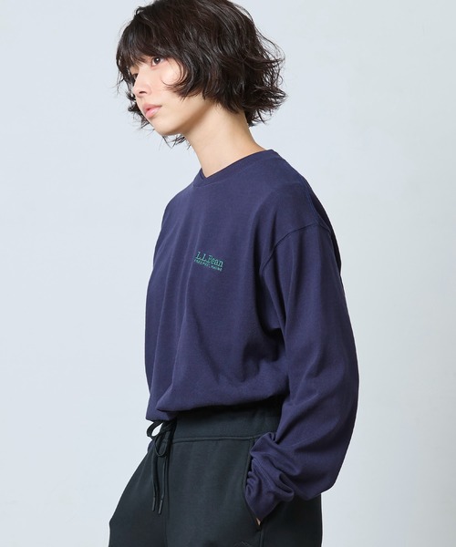 L.L.Bean(エルエルビーン)の「【JAPAN EDITION】ユニオン・ロングスリーブ・ティ(Tシャツ/カットソー・レディース・ネイビー/グレー系・MEDIUM)」の11枚目の写真