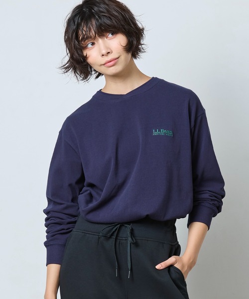 L.L.Bean(エルエルビーン)の「【JAPAN EDITION】ユニオン・ロングスリーブ・ティ(Tシャツ/カットソー・レディース・ネイビー/グレー系・MEDIUM)」の10枚目の写真