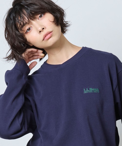 L.L.Bean(エルエルビーン)の「【JAPAN EDITION】ユニオン・ロングスリーブ・ティ(Tシャツ/カットソー・レディース・ネイビー/グレー系・MEDIUM)」の9枚目の写真