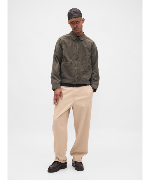 GAP（ギャップ）の「キャンバス デニム チョアジャケット（デニムジャケット・メンズ・カーキ・S/XS/M/L/XL）」の13枚目の写真