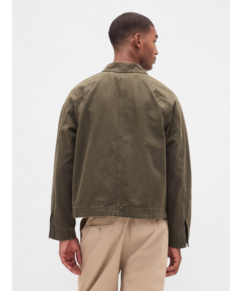 GAP（ギャップ）の「キャンバス デニム チョアジャケット（デニムジャケット・メンズ・カーキ・S/XS/M/L/XL）」の12枚目の写真