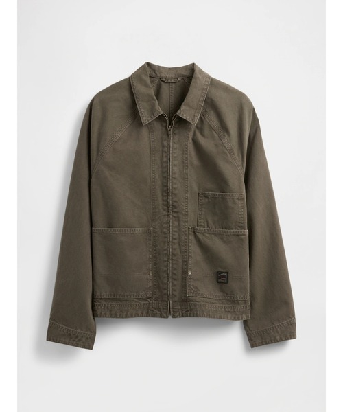 GAP（ギャップ）の「キャンバス デニム チョアジャケット（デニムジャケット・メンズ・カーキ・S/XS/M/L/XL）」の2枚目の写真