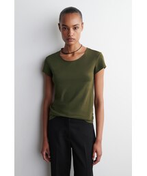 ニットスクープネックTシャツ