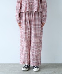 bulle de savon | △ちぢみcheck パンツ(その他パンツ)