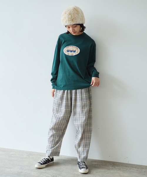 bulle de savon（ビュルデサボン）の「△ちぢみcheck パンツ（その他パンツ・レディース・キナリ/ピンク・FREE）」の7枚目の写真