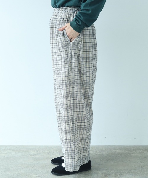 bulle de savon（ビュルデサボン）の「△ちぢみcheck パンツ（その他パンツ・レディース・キナリ/ピンク・FREE）」の11枚目の写真