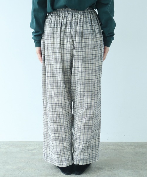 bulle de savon（ビュルデサボン）の「△ちぢみcheck パンツ（その他パンツ・レディース・キナリ/ピンク・FREE）」の12枚目の写真