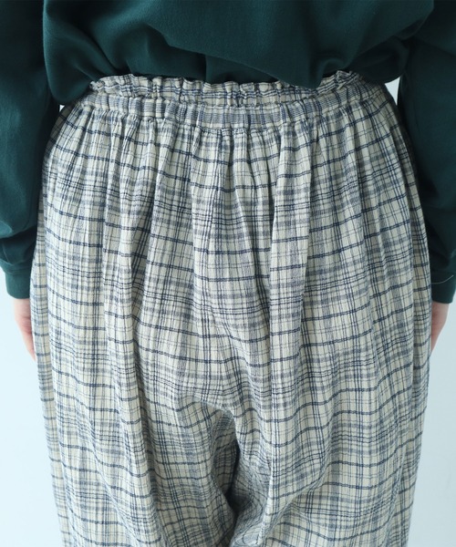 bulle de savon（ビュルデサボン）の「△ちぢみcheck パンツ（その他パンツ・レディース・キナリ/ピンク・FREE）」の15枚目の写真